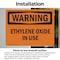 Signmission Ethylene Oxide In Use OSHA Warning Sign, Vinyl Decal, 10in W x 7in L, 2PK OS-2PACK-WS-D-710-L-12601 - alternate 3